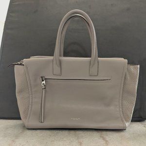 Beige Leather Coach Satchel